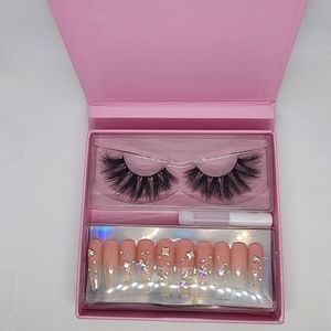 Set of Nails and Pair of Eyelashes